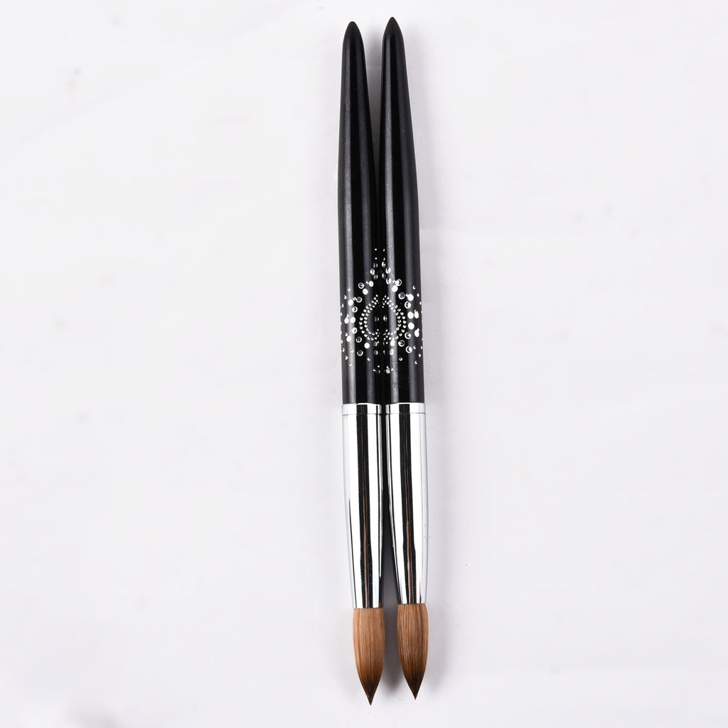 Multi-Specification Mink Hair Manicure Brush Flat Head Nail Polish Glue Painted Phototherapy Pen