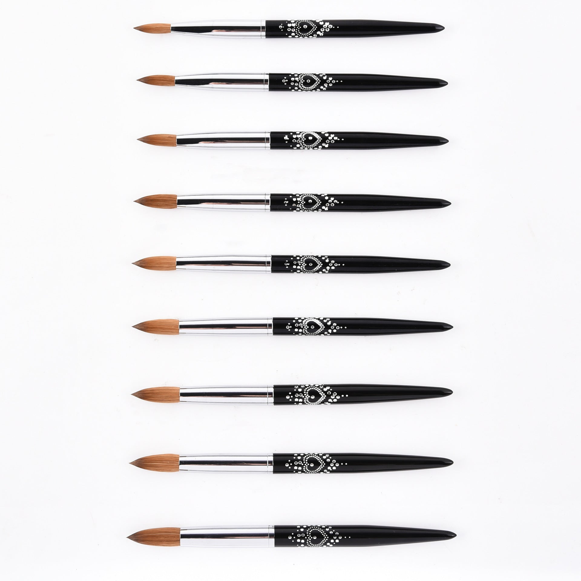 Multi-Specification Mink Hair Manicure Brush Flat Head Nail Polish Glue Painted Phototherapy Pen
