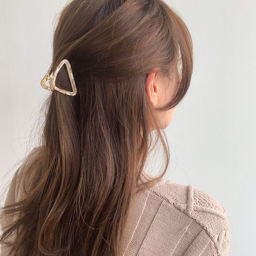 Acetate Plate Triangle Alloy Hairpin