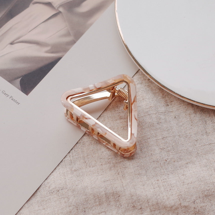 Acetate Plate Triangle Alloy Hairpin