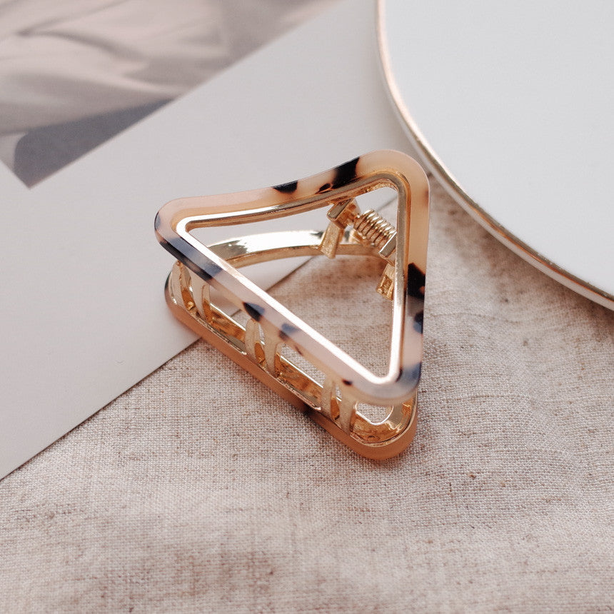 Acetate Plate Triangle Alloy Hairpin
