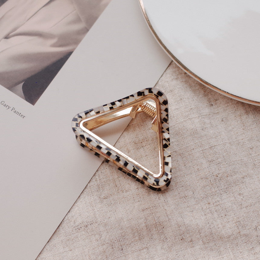 Acetate Plate Triangle Alloy Hairpin
