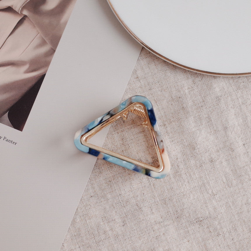 Acetate Plate Triangle Alloy Hairpin