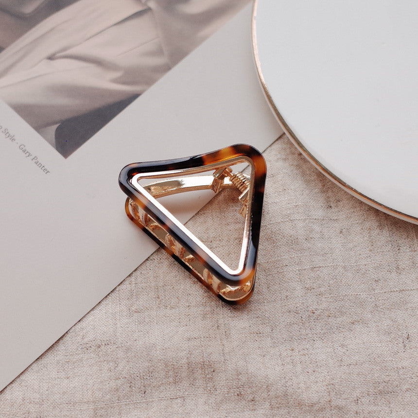 Acetate Plate Triangle Alloy Hairpin