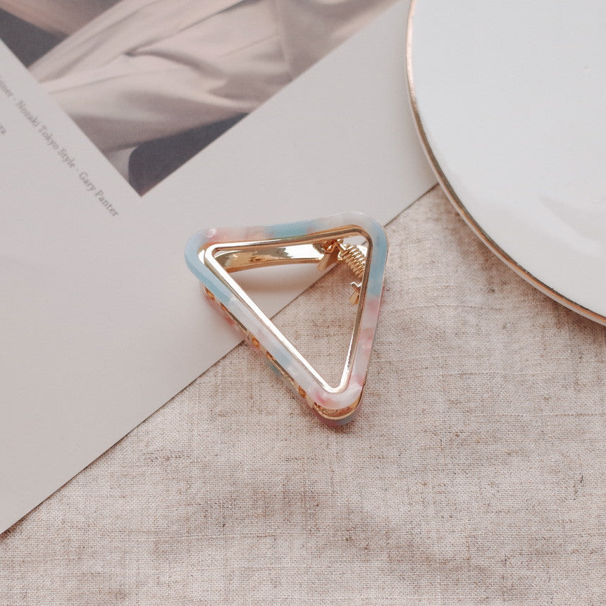 Acetate Plate Triangle Alloy Hairpin