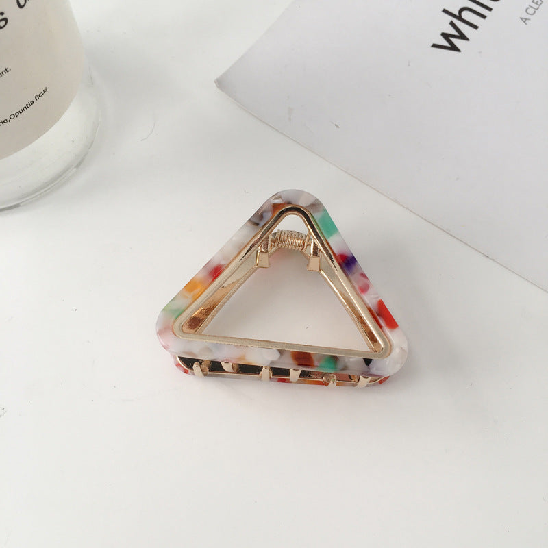 Acetate Plate Triangle Alloy Hairpin