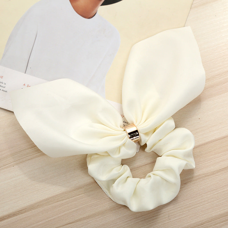 Bowknot Hair Tie Creative Metal Buckle Hair Rope Fabric Hair Accessories