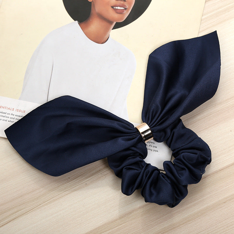 Bowknot Hair Tie Creative Metal Buckle Hair Rope Fabric Hair Accessories