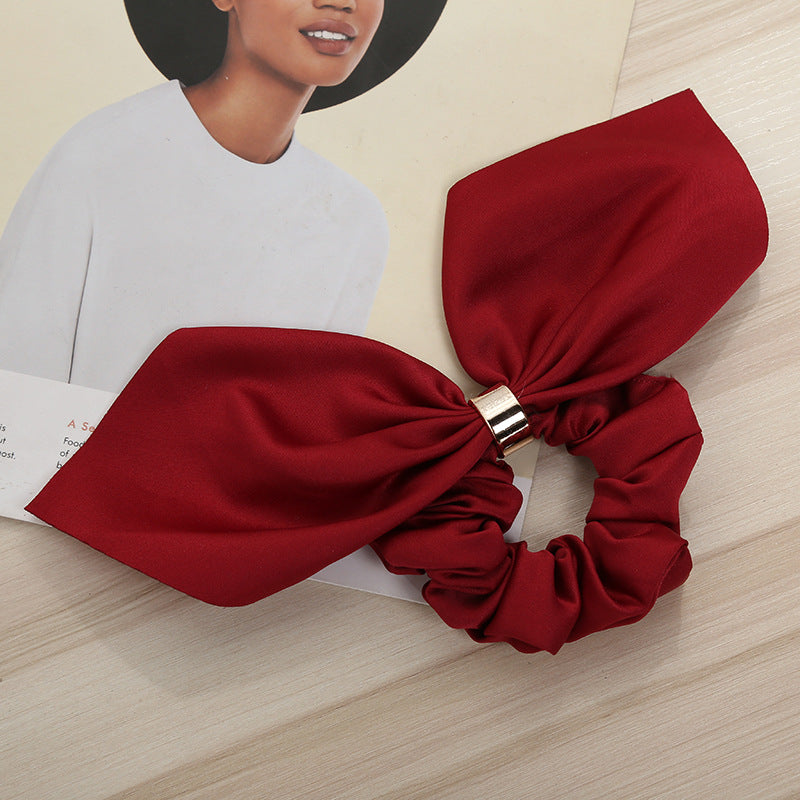 Bowknot Hair Tie Creative Metal Buckle Hair Rope Fabric Hair Accessories