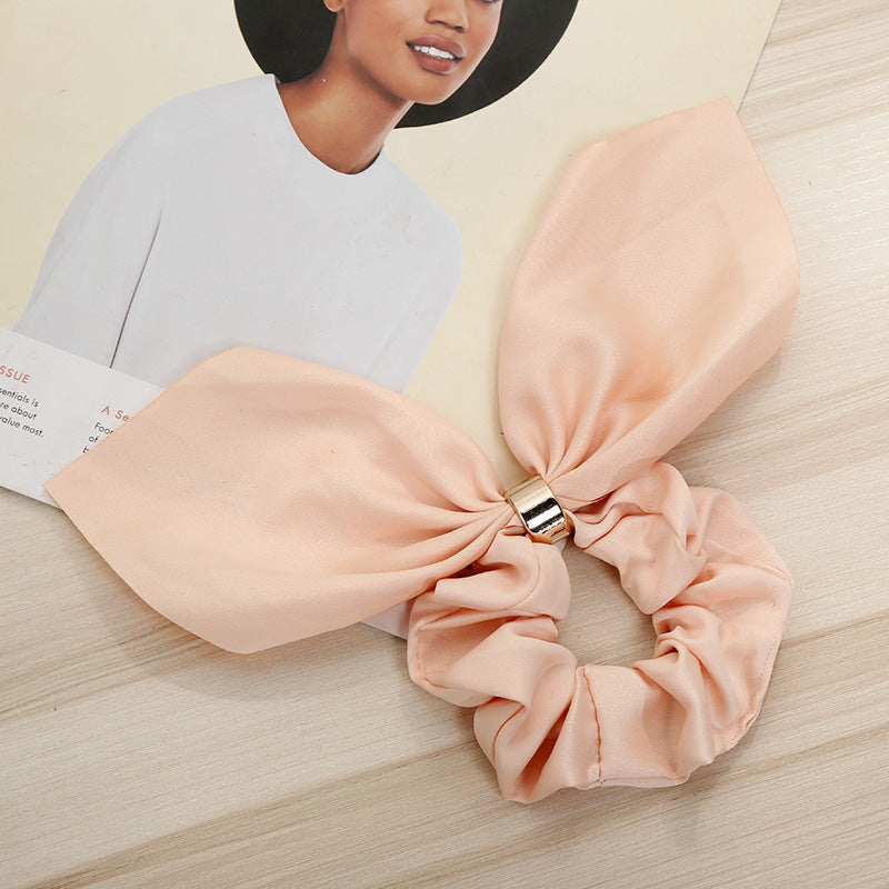 Bowknot Hair Tie Creative Metal Buckle Hair Rope Fabric Hair Accessories