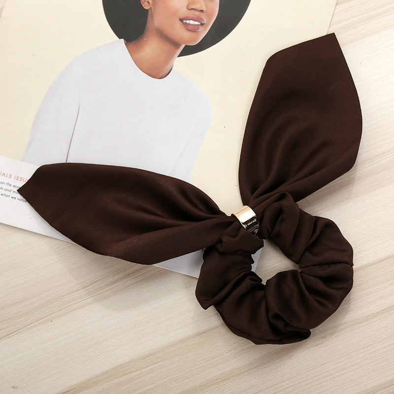 Bowknot Hair Tie Creative Metal Buckle Hair Rope Fabric Hair Accessories