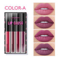 Langmanni 4 Lip Gloss Long Lasting Matte Set Gift Box
