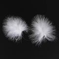 White Feather Headdress Net Red Hairpin