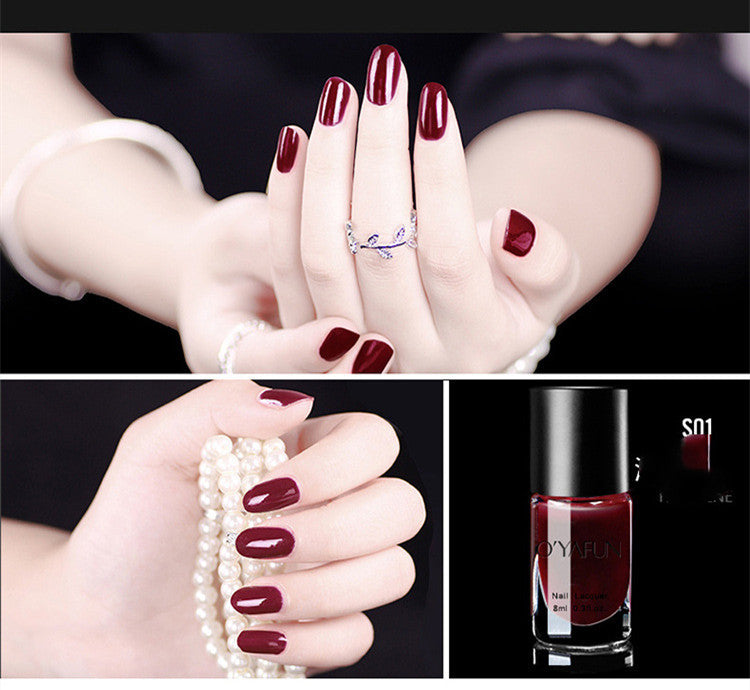 O'yafun New Nail Polish, Quick-Drying, Long-Lasting, Tearable Nail Polish, No Baking Nail Polish Sequins Wholesale