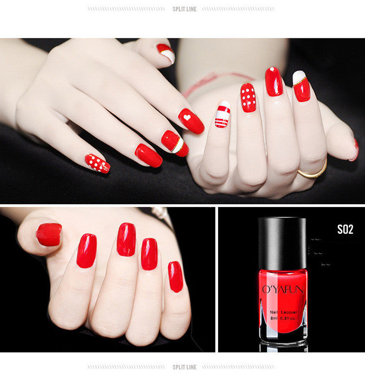 O'yafun New Nail Polish, Quick-Drying, Long-Lasting, Tearable Nail Polish, No Baking Nail Polish Sequins Wholesale