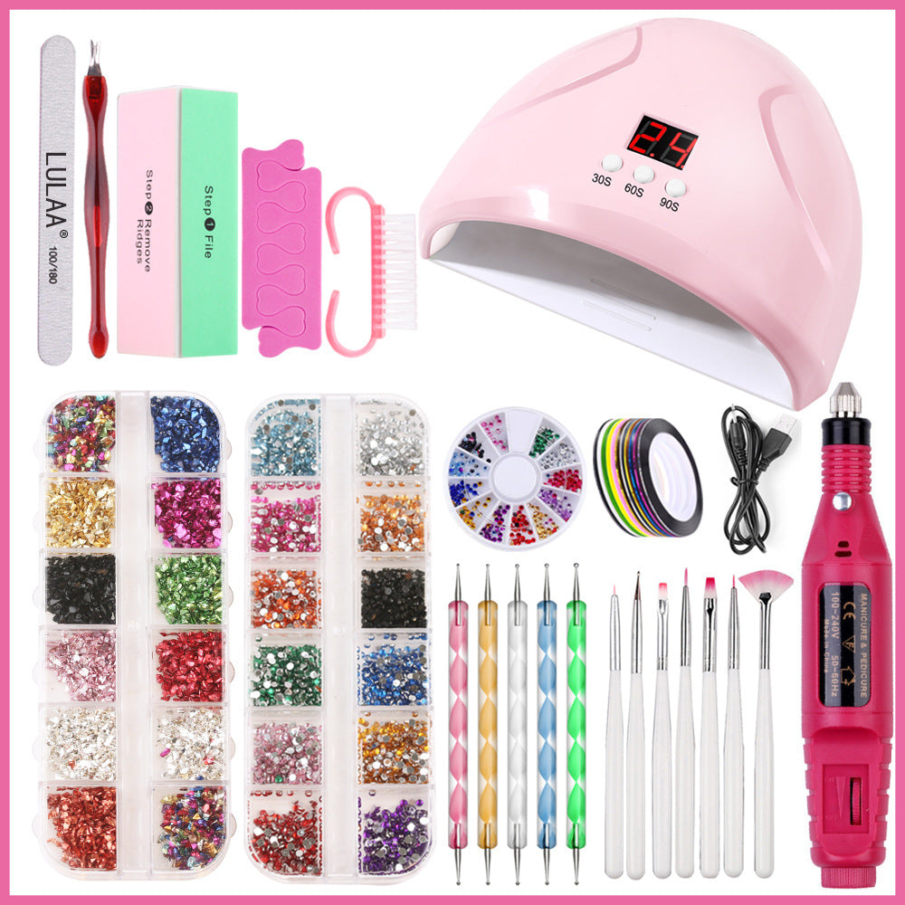 Lulaa Nail Lamp Nail Art Sticker Drill Tool Set