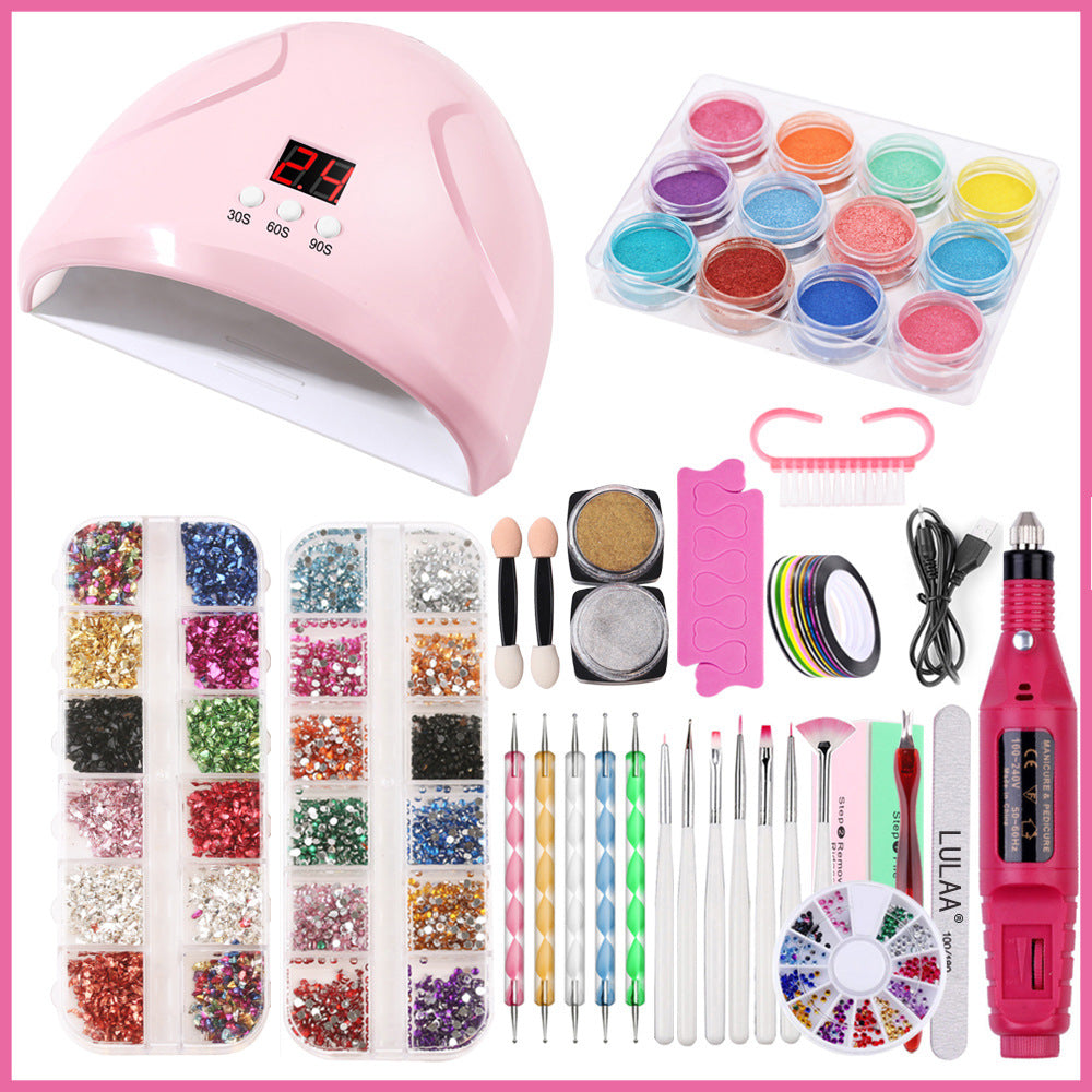 Lulaa Nail Lamp Nail Art Sticker Drill Tool Set