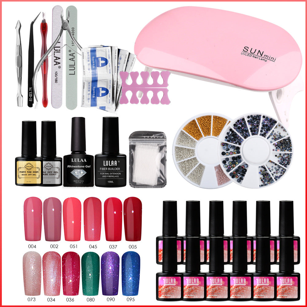 Lulaa Polishing Strip Phototherapy Lamp Nail Polish Set