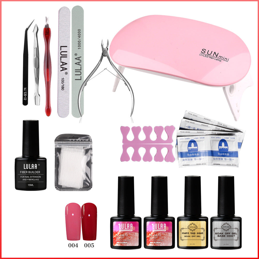Lulaa Polishing Strip Phototherapy Lamp Nail Polish Set