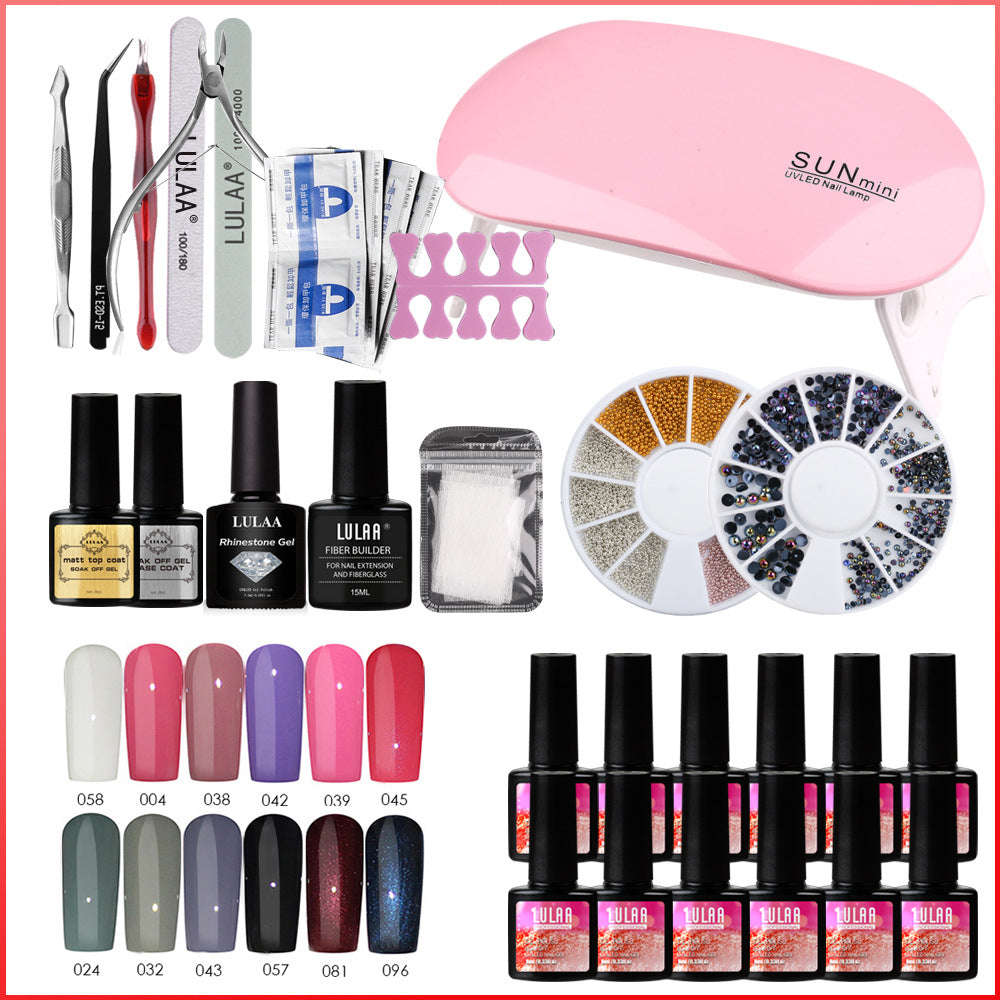 Lulaa Polishing Strip Phototherapy Lamp Nail Polish Set