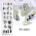 New Style Nail Art Stainless Steel Printing Plate Blue Film Steel Plate Plant Flower Painting