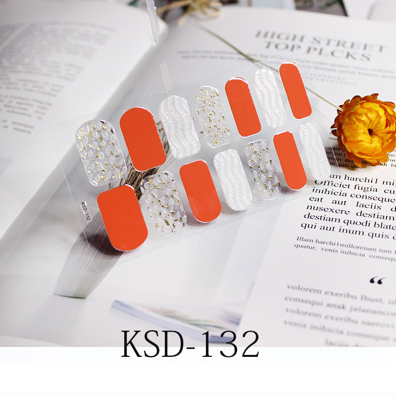 KSD Gradient Nail Sticker 3D Fluorescent Color Nail Polish Film