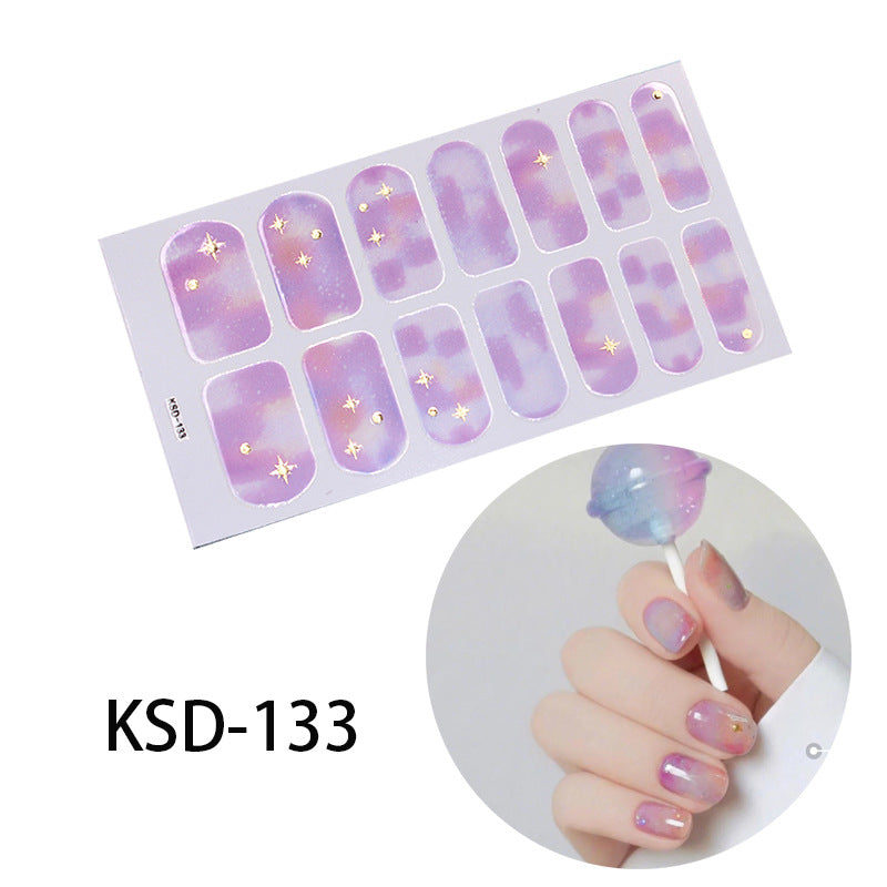 KSD Gradient Nail Sticker 3D Fluorescent Color Nail Polish Film