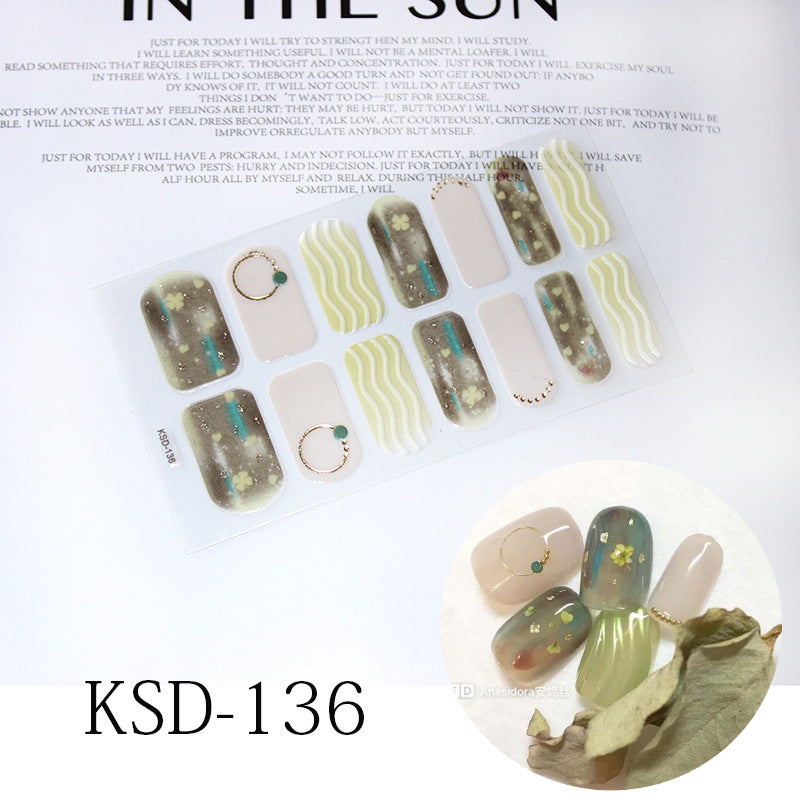 KSD Gradient Nail Sticker 3D Fluorescent Color Nail Polish Film