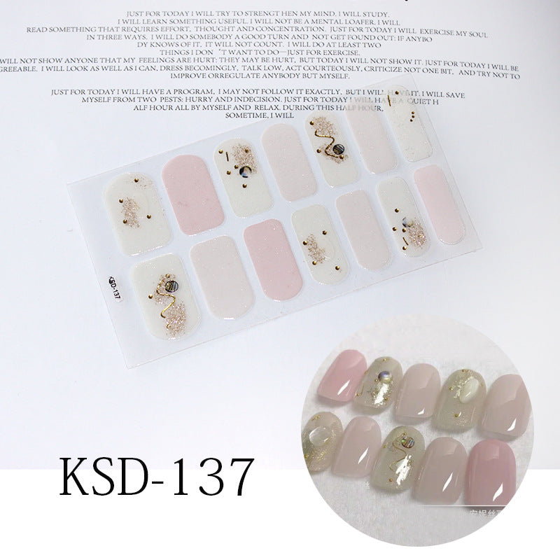 KSD Gradient Nail Sticker 3D Fluorescent Color Nail Polish Film