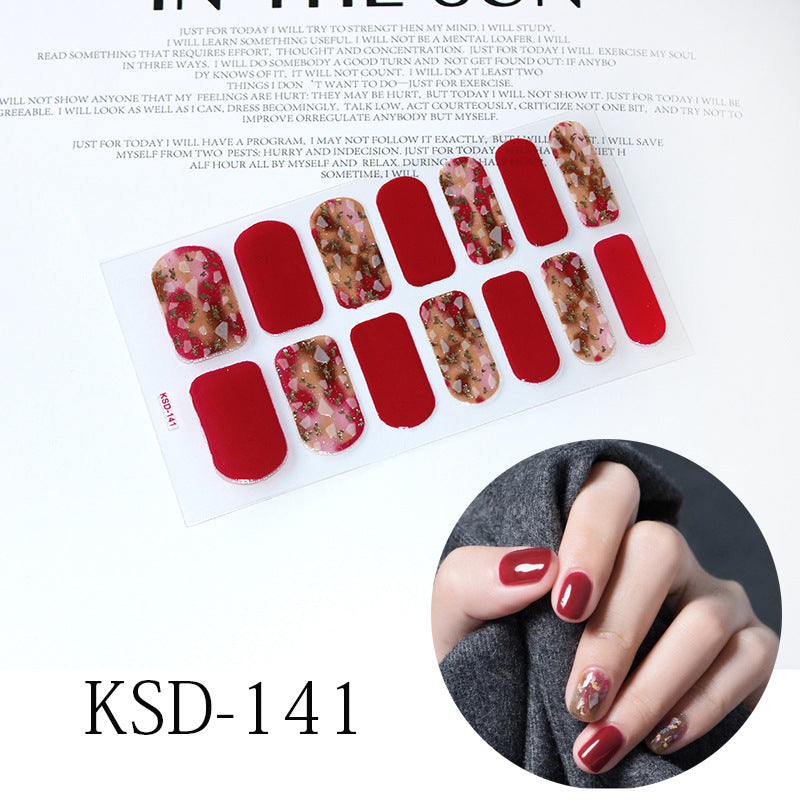 KSD Gradient Nail Sticker 3D Fluorescent Color Nail Polish Film