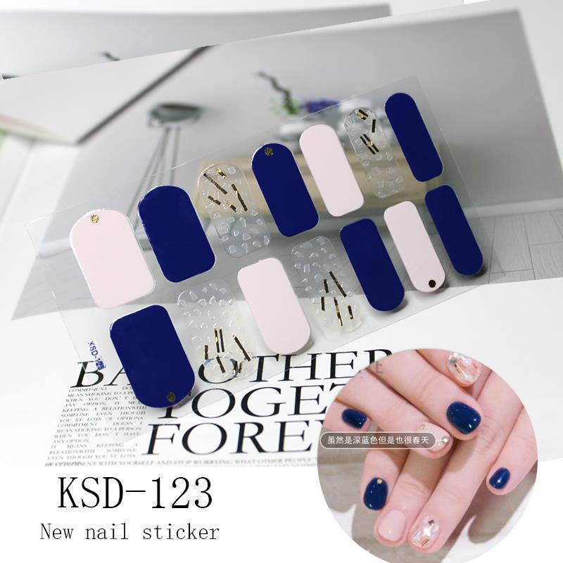 KSD Gradient Nail Sticker 3D Fluorescent Color Nail Polish Film