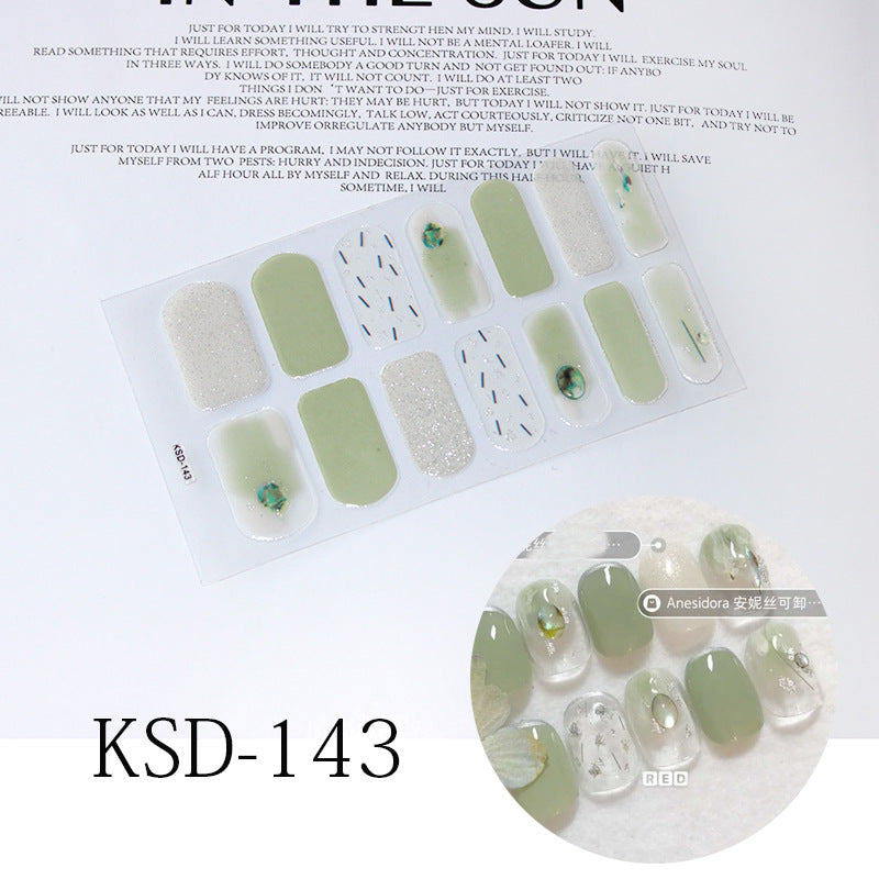 KSD Gradient Nail Sticker 3D Fluorescent Color Nail Polish Film