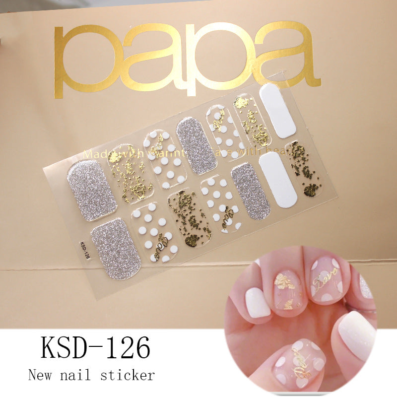 KSD Gradient Nail Sticker 3D Fluorescent Color Nail Polish Film