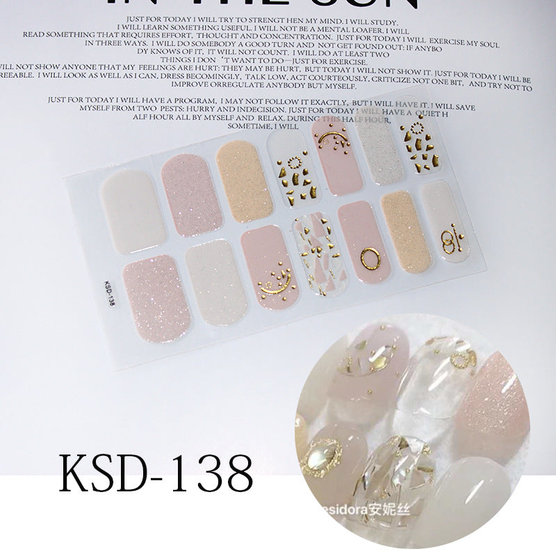 KSD Gradient Nail Sticker 3D Fluorescent Color Nail Polish Film