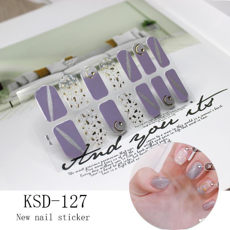 KSD Gradient Nail Sticker 3D Fluorescent Color Nail Polish Film