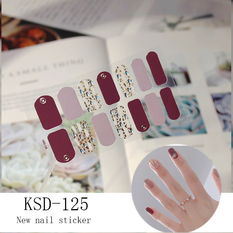 KSD Gradient Nail Sticker 3D Fluorescent Color Nail Polish Film