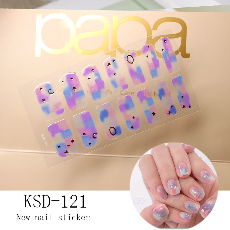 KSD Gradient Nail Sticker 3D Fluorescent Color Nail Polish Film