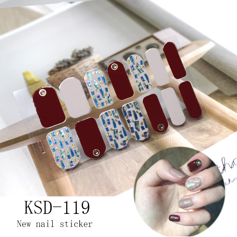 KSD Gradient Nail Sticker 3D Fluorescent Color Nail Polish Film