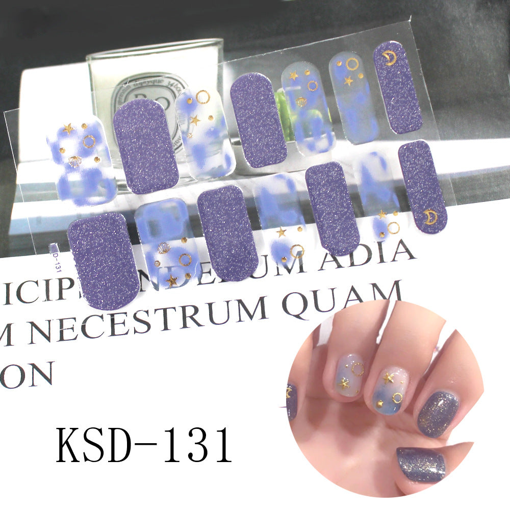 KSD Gradient Nail Sticker 3D Fluorescent Color Nail Polish Film