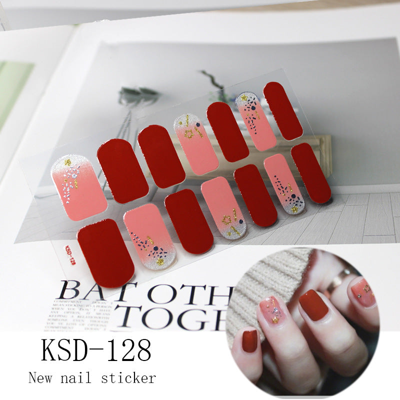 KSD Gradient Nail Sticker 3D Fluorescent Color Nail Polish Film
