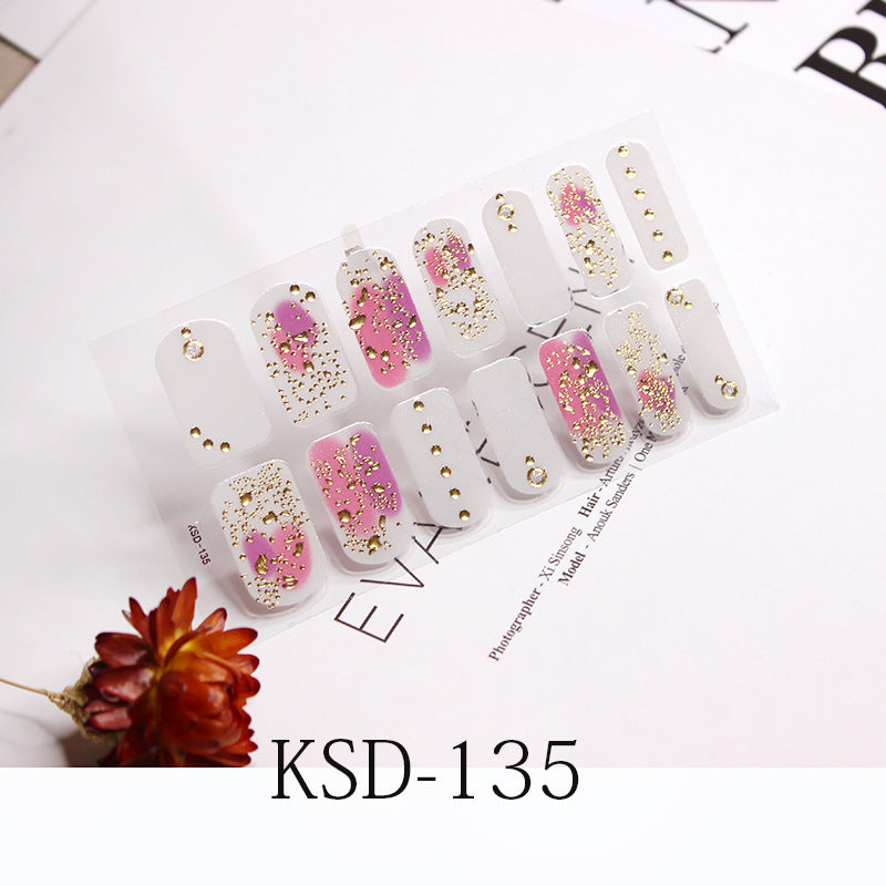 KSD Gradient Nail Sticker 3D Fluorescent Color Nail Polish Film