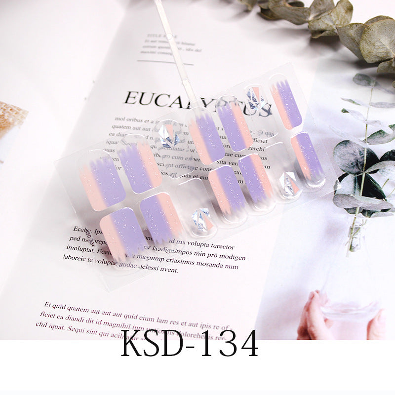 KSD Gradient Nail Sticker 3D Fluorescent Color Nail Polish Film