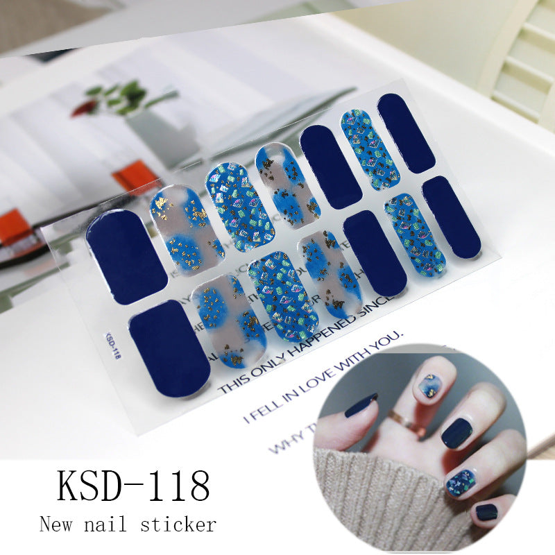 KSD Gradient Nail Sticker 3D Fluorescent Color Nail Polish Film
