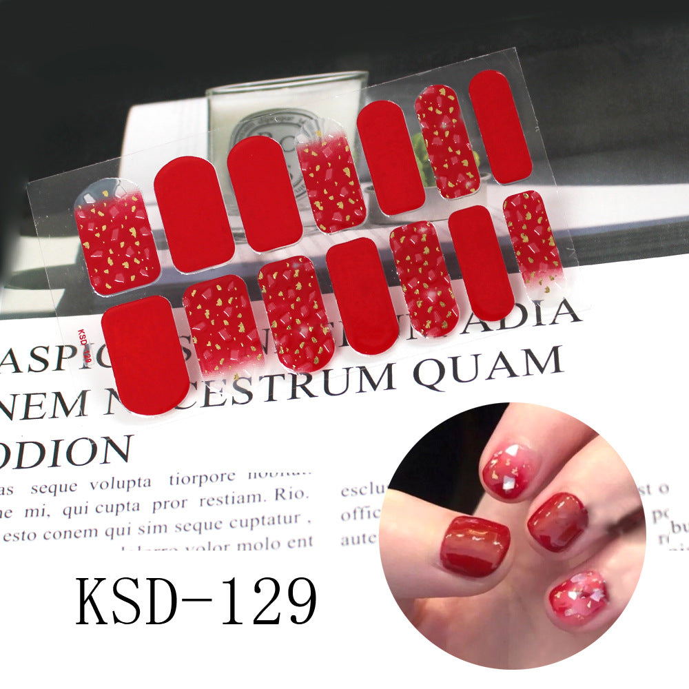 KSD Gradient Nail Sticker 3D Fluorescent Color Nail Polish Film