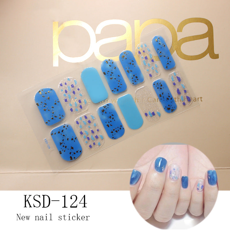 KSD Gradient Nail Sticker 3D Fluorescent Color Nail Polish Film
