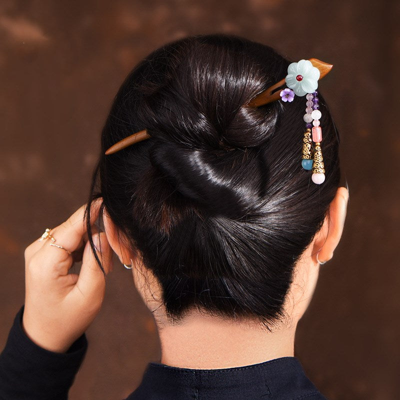 Retro Fashion Red Sandalwood Hair Accessory