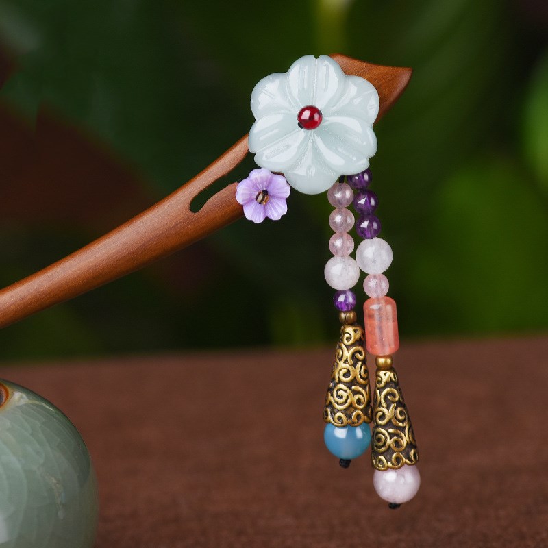 Retro Fashion Red Sandalwood Hair Accessory