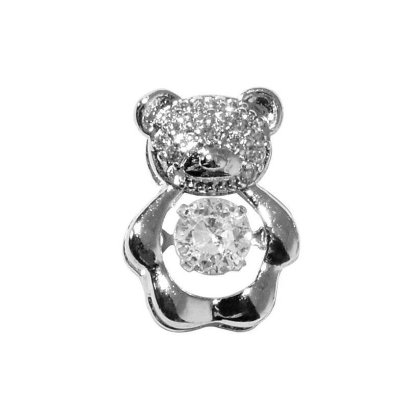 Miss Dairy Nail Art Zircon Smart Bear Three-dimensional Nail Jewelry