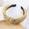 New Net Red Plaid Knotted Headband