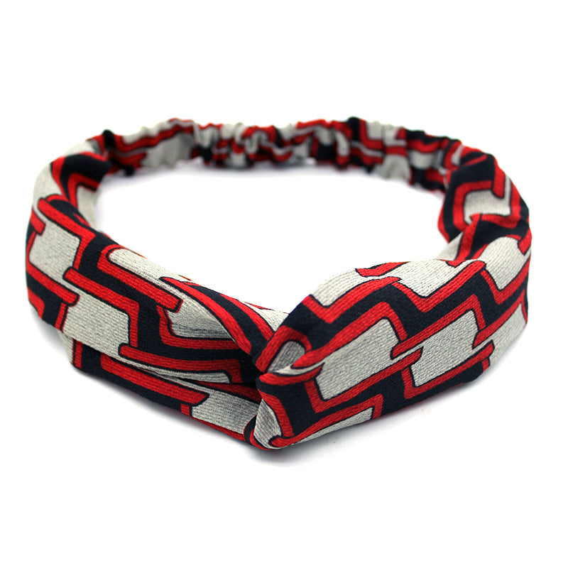 Retro Sports Striped Headband Women